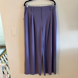 Halara Lavender Wide-Leg Waffle Pants- XL Long